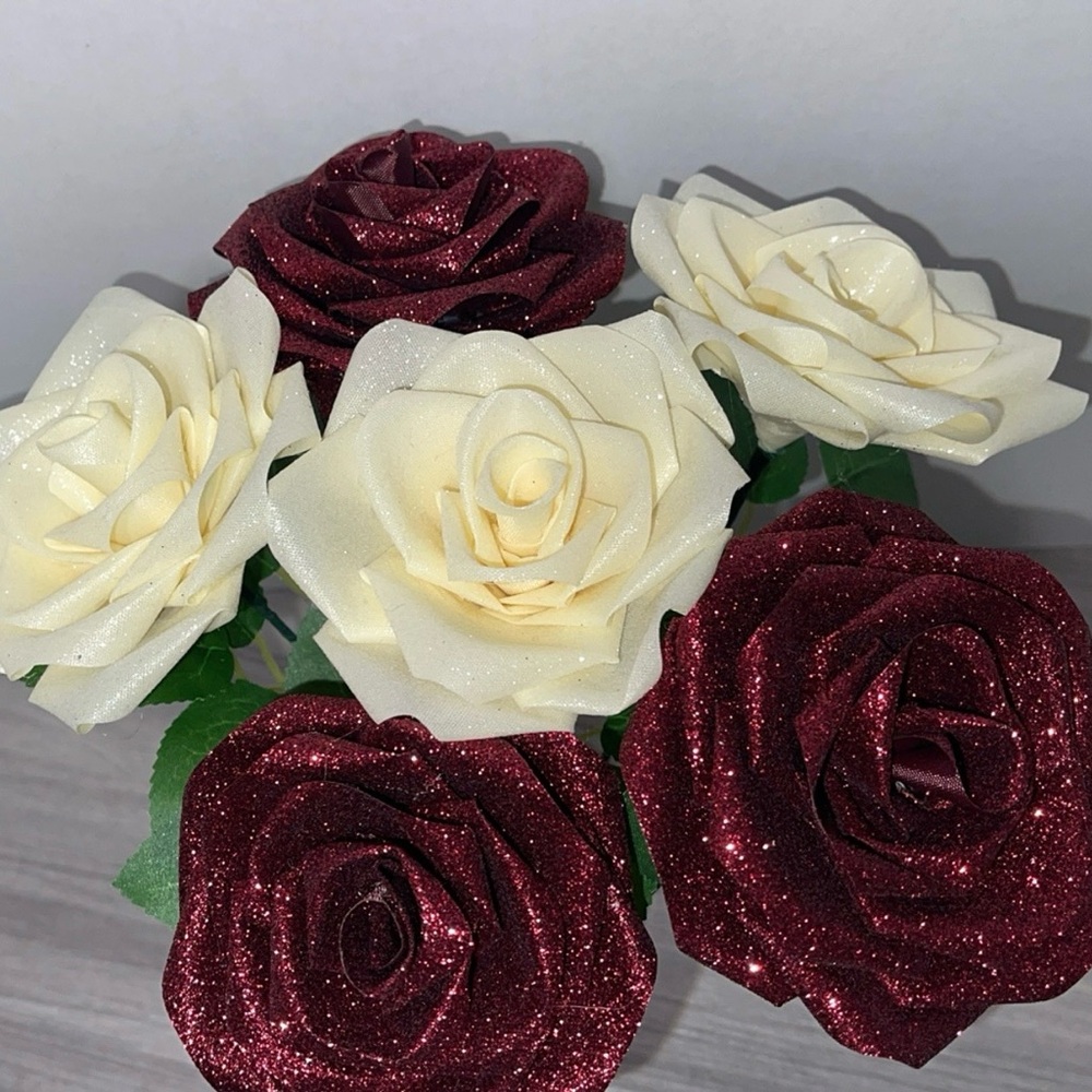 Handmade Ribbon Roses for vases - Picture 2 of 5